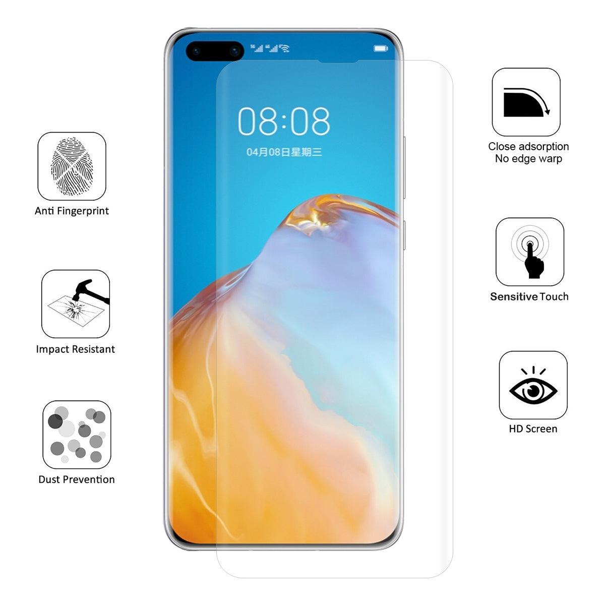 ENKAY 3D fuld størrelse skærmcover blød film til Huawei P40 Pro ENKAY 3D fuld størrelse skærmcover blød film til Huawei P40 Pro